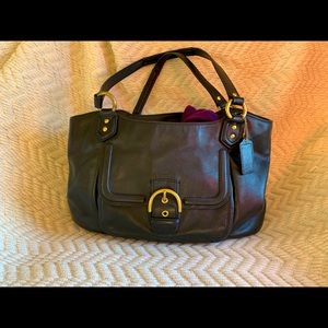 Black coach handbag